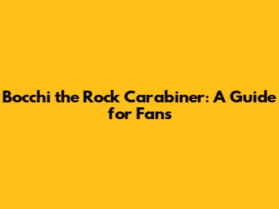 Bocchi the Rock Carabiner: A Guide for Fans