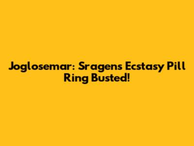 Joglosemar: Sragen's Ecstasy Pill Ring Busted!