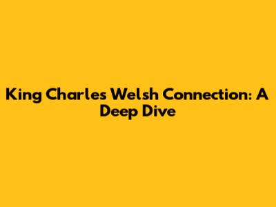 King Charles' Welsh Connection: A Deep Dive