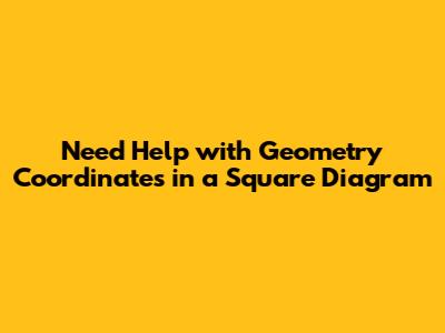 Need Help with Geometry Coordinates in a Square Diagram