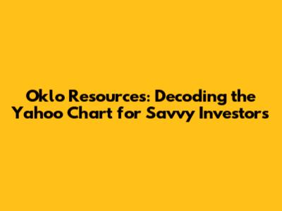 Oklo Resources: Decoding the Yahoo Chart for Savvy Investors