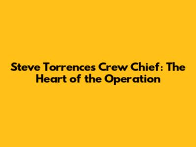 Steve Torrence's Crew Chief: The Heart of the Operation