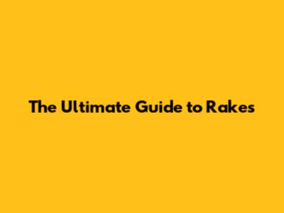 The Ultimate Guide to Rakes