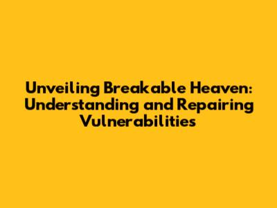 Unveiling Breakable Heaven: Understanding and Repairing Vulnerabilities
